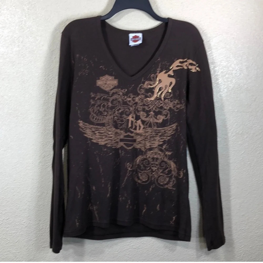 Women’s Harley Davidson long sleeve shirt, South Dakota